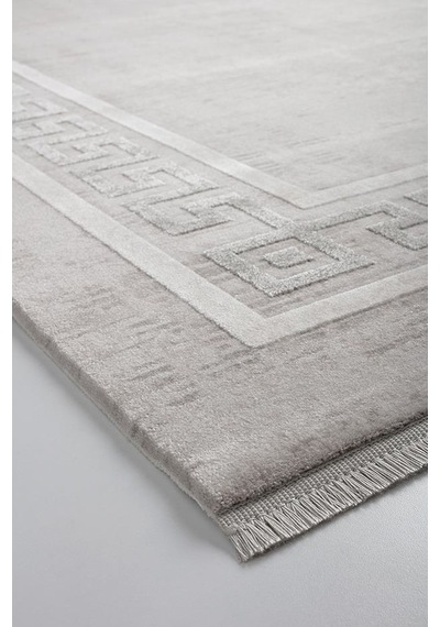 Bahariye Halı Eva Koleksiyonu 5630 Gri Gri Saçaklı Halı 154x230 Ölçü