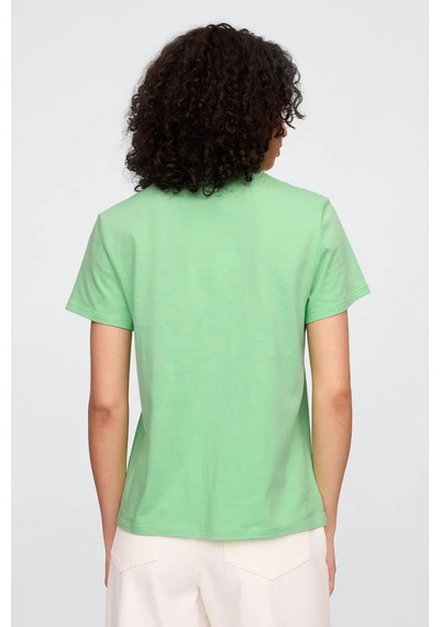 Gap V-ss Fav Crew Solid Kadın Tişört Yeşil