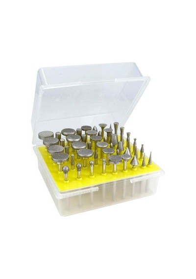 Elmas Taşlama Kafa Zımpara Shank Büyük Boy 50'li Set 3.0 MM