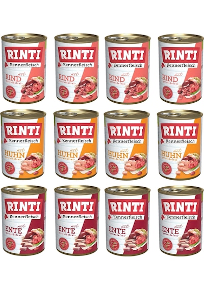 Rinti 3 Çeşit Karma Köpek Konservesi 400 G X 12 Adet