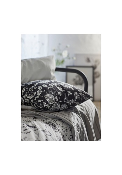 Ikea Idalınnea Yastık Kılıfı 50 X 50 Cm Siyah Gri - Beyaz Çok Renkli