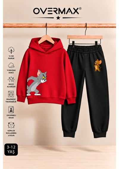 Overmax Çocuk Tom & Jerry Baskılı Kapüşonlu Eşofman Takımı 3-12 Yaş Kırmızı Üst-siyah Alt - 921745268 Kırmızı Üst-siyah Alt Overmax Çocuk Tom & Jerry Baskılı Kapüşonlu Eşofman Takımı 3-12 Yaş Kırmızı Üst-siyah Alt - 921745268 Kırmızı Üst-siyah Alt