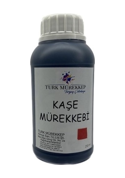 Turk Mürekkep Kaşe Mürekkebi 250 ML Kırmızı