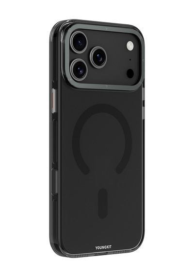 Apple Uyumlu iPhone 17 Pro Max Kılıf M-safe Özellikli Şeffaf Youngkit Crystal Shield Serisi Kapak Siyah Siyah