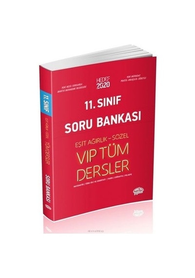 Hedef 2020 11.Sınıf VİP Tüm Dersler Eşit Ağırlık - Sözel Soru Bankası -  Editör