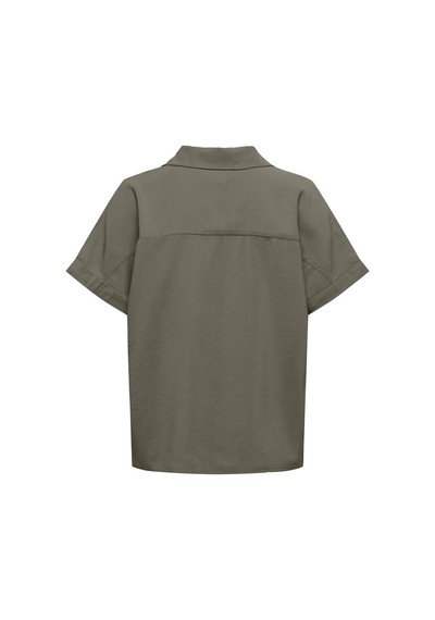 Only Onlaris Loose Fit Klasik Yaka Düğmeli Bluz Bayan Bluz 15364279 Olive