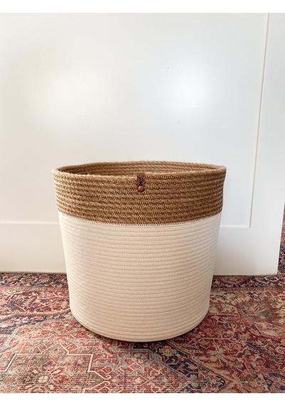 Mavaux 2 Li Dekoratif Jüt Hasır Sepet Saksı 25cm X 25 Cm, Jüt Hasır Saksılık, Dekoratif Saksı Ve Havluluk Jüt