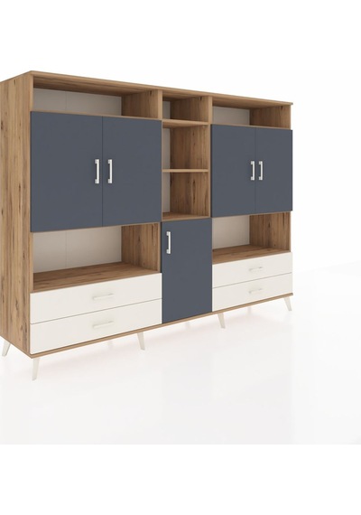 Hyperion Dolap 12 Raflı 4 Çekmeceli 5 Kapaklı 220x44x163 Çam-antr Çam-antrasit/aytaşı Hyperion Dolap 12 Raflı 4 Çekmeceli 5 Kapaklı 220x44x163 Çam-antr Çam-antrasit/aytaşı