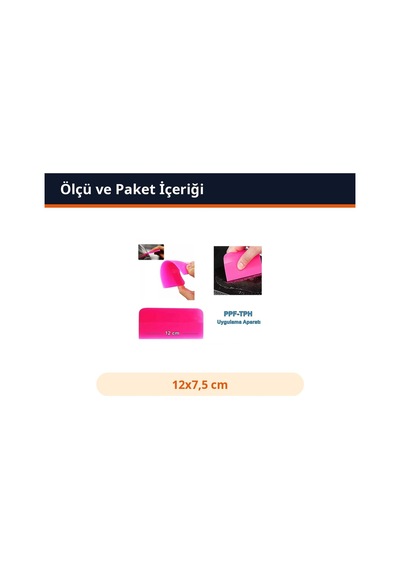 Trobus Ppf/tph Cam Filmi Silikon Rakle Uygulama Aparatı 12x7,5 Cm Pembe