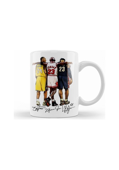 Lebron James Kobe Bryant Michael Jordan Kupa Bardak Porselen Karışık