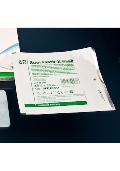 LR Suprasorb X Phmb Antimikrobiyal Hydrobalance Yara Örtüsü 9 x 9 CM