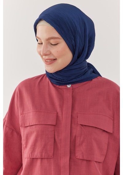 Mirsoy Scarf Piliseli Eşarp - Lacivert Lacivert