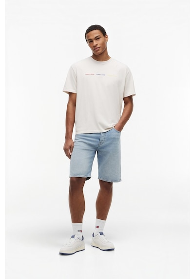 Tommy Hilfiger Tjm Reg Tj Repeat Ss Tee Erkek Beyaz T-shirt - Dm0dm23180