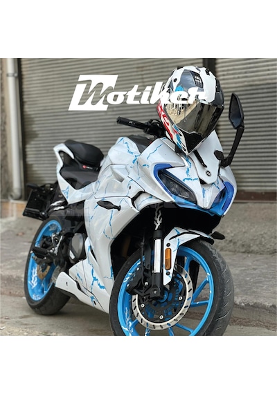 Cfmoto 250sr Sticker 2020-2024 Şimşek Desen Kaplama Sticker Etike