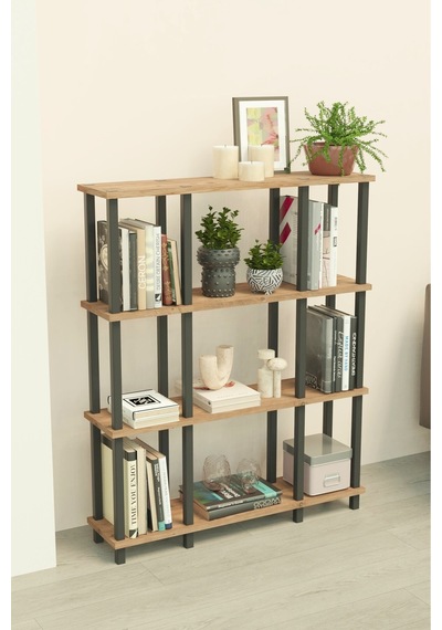 Venora 4 Katlı Modern Kitaplık Dekoratif Çok Amaçlı Kitaplık Ve Organizer Çok Raflı Düzenleyici - Meşe Meşe Venora 4 Katlı Modern Kitaplık Dekoratif Çok Amaçlı Kitaplık Ve Organizer Çok Raflı Düzenleyici - Meşe Meşe
