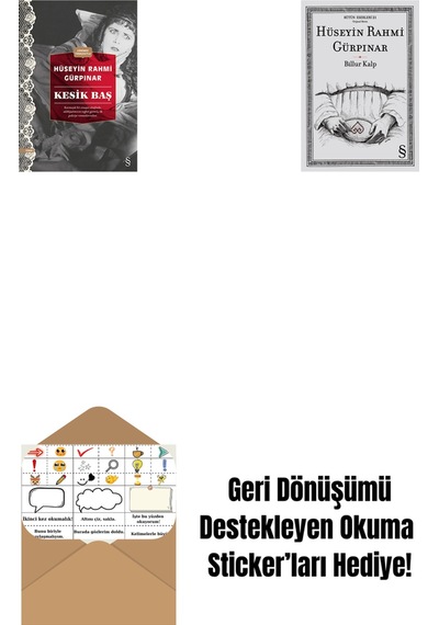 Kesik Baş Günümüz Türkçesiyle + Billur Kalp + Okuma Sticker'ları