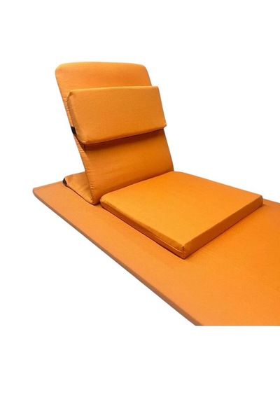 Backjack Meditasyon Sandalyesi Destekli Yer Minderi + 60x180 Kumaş Mat - Backjack 3xl Turuncu