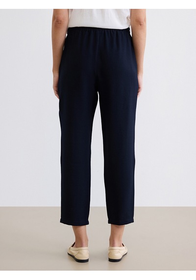 Lcw Everyday Lacivert Beli Lastikli Loose Fit Kadın Pantolon