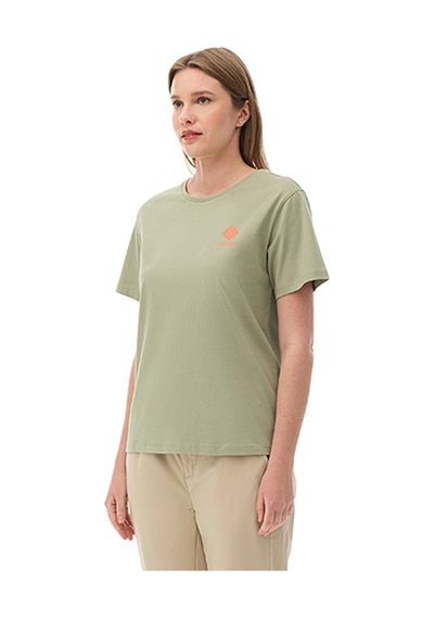 Columbia Csc Stacked Mini Gem Logo Kadın Kısa Kollu T-shirt Cs0316 Yeşil