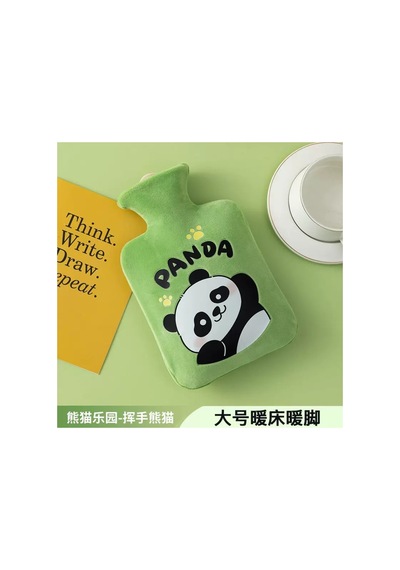 Sıcak Su Torbası Panda Desenli Kadife Kılıflı 2 Litre Diğer