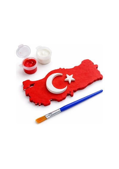 23 Nisan Boyama Seti Türkiye Haritası Ay Yıldız Figürlü Fırça Ve Boya Dahil Tüm Yaşlar