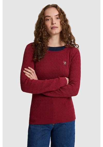 U.S. Polo Assn. Kadın Bordo Basic Kazak 50331602 Vr014