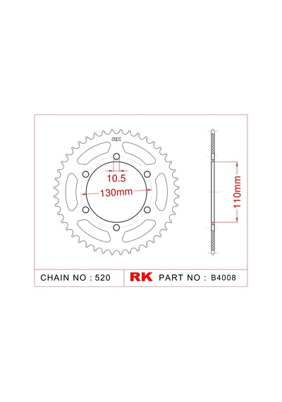 Rk Çelik Arka Dişli Çelik 43t Yamaha Mt-25 16-17, Yzf-r 25 15-18