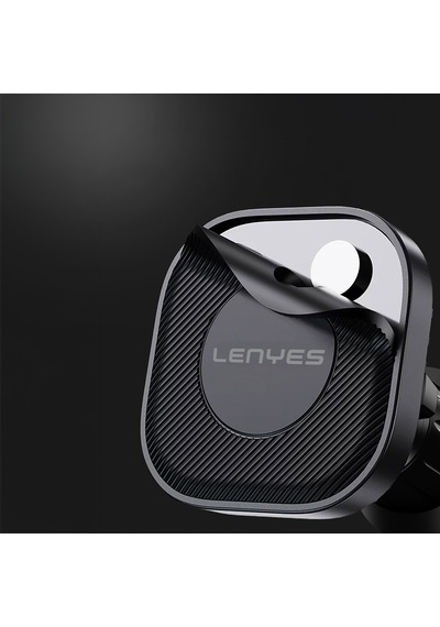 Lenyes Cr193 Havalandırma Tasarım Magnetik Araç Telefon Tutucu Siyah