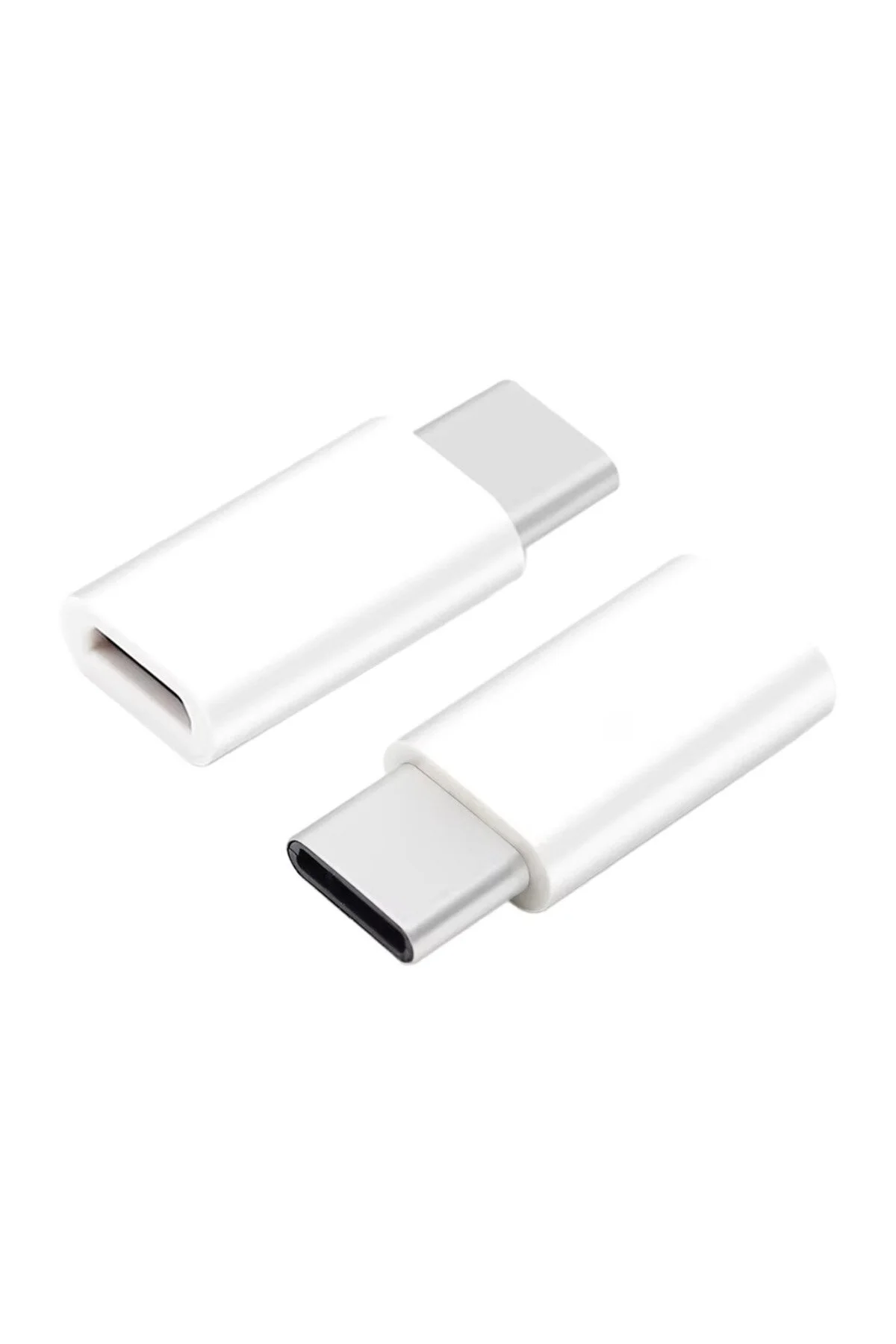 3 Adet Micro To Type-c Usb Dönüştürücü Otg Çevirici Adaptör Şarj Kablosu Adapteri Beyaz 1