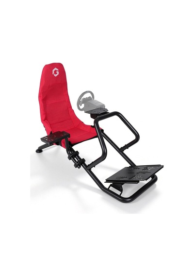 Gofpr-6021 Flex Pro Yarış Oyun Simülatörü Kokpiti - Kırmızı/siyah Kırmızı - Siyah