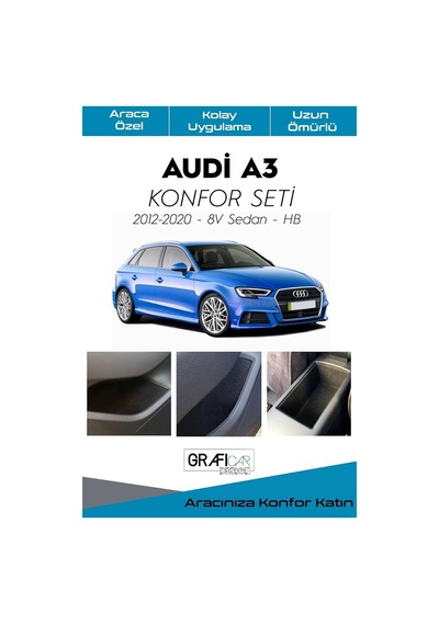 Graficar Design Audi A3/8v Uyumlu Konfor Seti Araç İçi Cepler Kumaş Kaplama Ses Izolasyon Amaçlı Ürün 2012-2020 Sedan/hb Graficar Design Audi A3/8v Uyumlu Konfor Seti Araç İçi Cepler Kumaş Kaplama Ses Izolasyon Amaçlı Ürün 2012-2020 Sedan/hb
