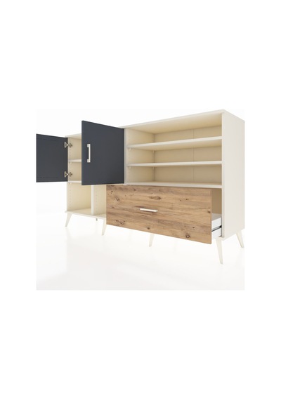 Kronos Konsol 7 Raflı Tek Çekmeceli 2 Kapaklı 176x59x99 Aytaşı-an Aytaşı-antrasit/çam Kronos Konsol 7 Raflı Tek Çekmeceli 2 Kapaklı 176x59x99 Aytaşı-an Aytaşı-antrasit/çam