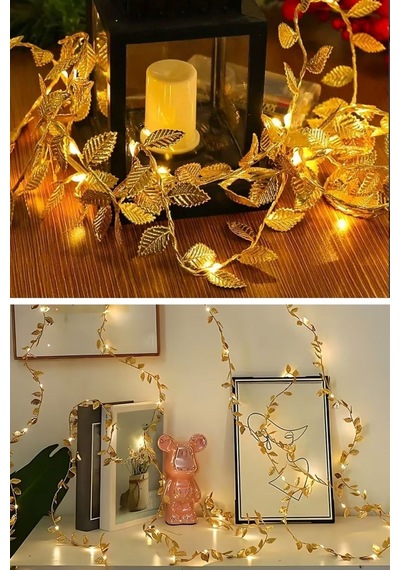 3 Metre Yaldızlı Gold Led Işık - Dekoratif Ortam Ve Yılbaşı Aydınlatması Diğer