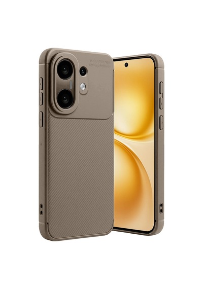 Newface - 224 - Vivo X200 Fe Auto Focus Karbon - Spt-gld - Kapak -kahverengi