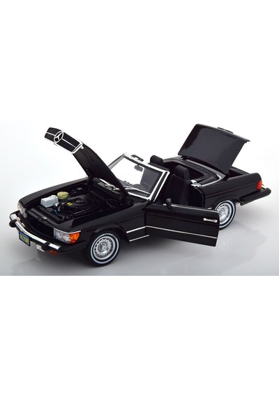 1:18 Norev 1979 Mercedes 450sl R107 Us-version American Gigolo Black Diecast Metal Minyatür Model Araba 25cm