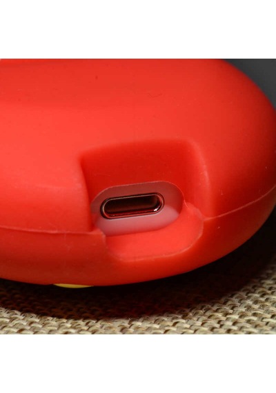 Apple Uyumlu AirPods Pro Kılıf Zore Airbag 12 Silikon No2 Çilek Kırmızı