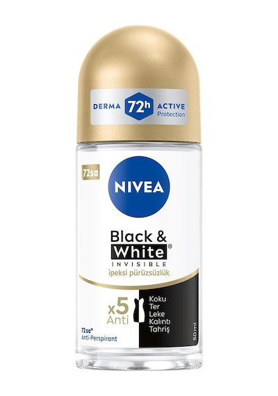 Nıvea Black & White Invisible İpeksi Pürüzsüzlük Roll-on 50 Ml