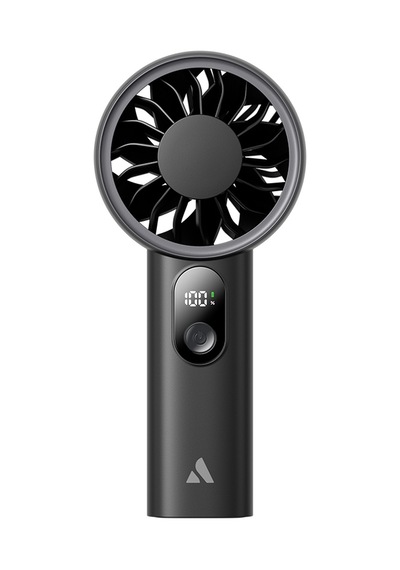 Aecooly Pe01 El Fanı Dijital Led Göstergeli 5 Kademeli Portatif Soğutucu Siyah