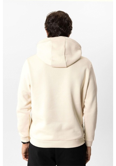 Backandbond Bej Regular Fit Pamuklu Kapüşonlu Sweatshirt