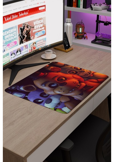 Five Nights At Freddy's Dikişli Kauçuk Oyuncu Mousepad V5 - 48x40 Xl Gaming Mouse Pad