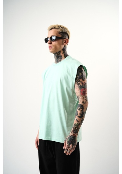 Respire Erkek Basic Tank Top Atlet Su Yeşili