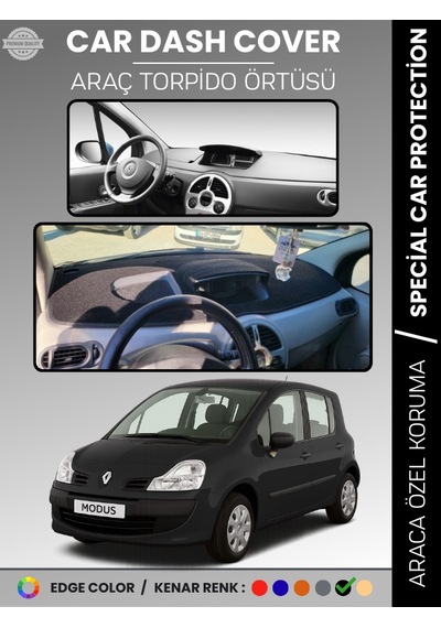 Renault Modus 2004-2012 Torpido Örtüsü Ön Göğüs Koruma Torpido Koruma Tam Uyum Çatlamayı Önler - 529 Stiloto