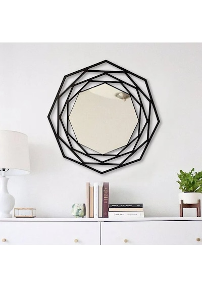Favdecor Dekoratif Metal Duvar Aynası, Modern Eşsiz Ayna