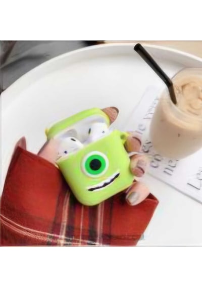 Apple Uyumlu iPhone 1/2. Nesil  Koruyucu Bluetooth Kulaklık Kılıfı Figürlü Mu Airpods 1/2. Nesil