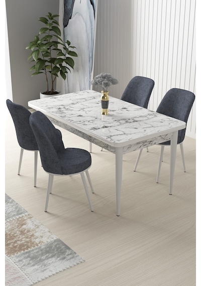 Canisa Nil Serisi 70x110 Sabit Mutfak Masası Takımı Beyaz Mermer Desen Masa 4 Füme Sandalye Masa Beyaz Mermer Desen Sandalye Füme Canisa Nil Serisi 70x110 Sabit Mutfak Masası Takımı Beyaz Mermer Desen Masa 4 Füme Sandalye Masa Beyaz Mermer Desen Sandalye Füme