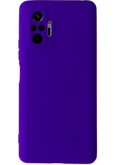 Newface Xiaomi Redmi Note 10 Pro Kılıf Nano İçi Kadife Silikon Glblseme - 91 - Mor