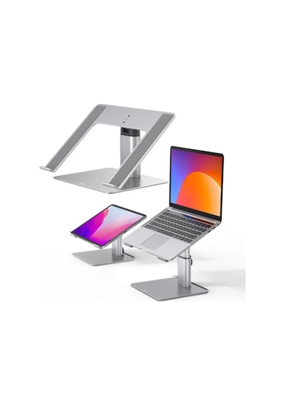 Masa İçin Ayarlanabilir Dizüstü Bilgisayar Standı Asansörlü Laptop Standı 10-17.3 İnç Yükseklik Ayarlı Sehpa Macbook