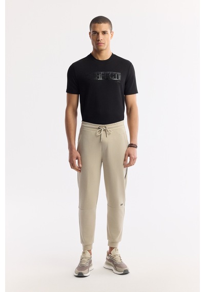 Avva Erkek Bej Beli Lastikli Bağcıklı Soft Touch Regular Fit Eşofman Altı A51y3402