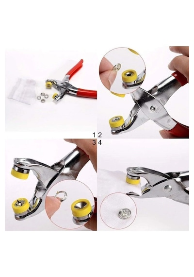 Tineke 9.5 Mm Metal Çıt Çıt, El Pensesi, Set- Gömlek Ve Bebe Çıtç