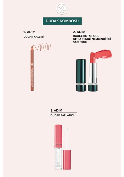 Yves Rocher Rouge Botanique Ultra Renkli Nemlendirici Saten Ruj - 200. Pembe Mercan -vegan-3.5g 200 Pembe Mercan